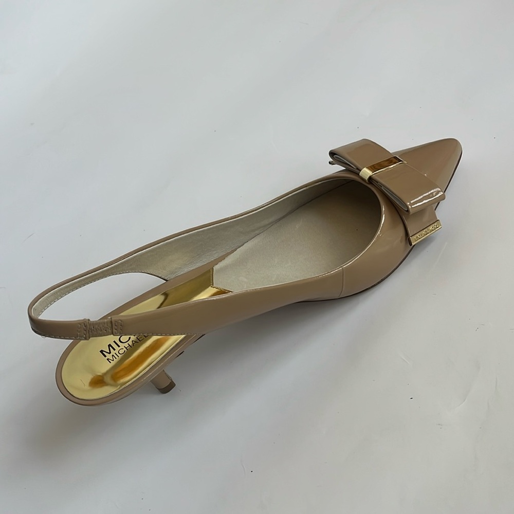 Michael Kors Leather Slingback Heel Pump